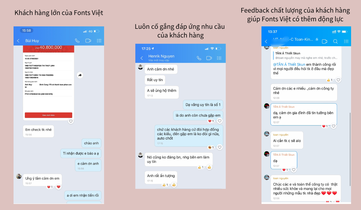 feedback của khách hàng về dịch vụ thiết kế banner